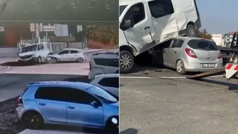 Düzce'de feci kaza: Savrulan araçlar park halindeki otomobili yan yatırdı, üç yaralı