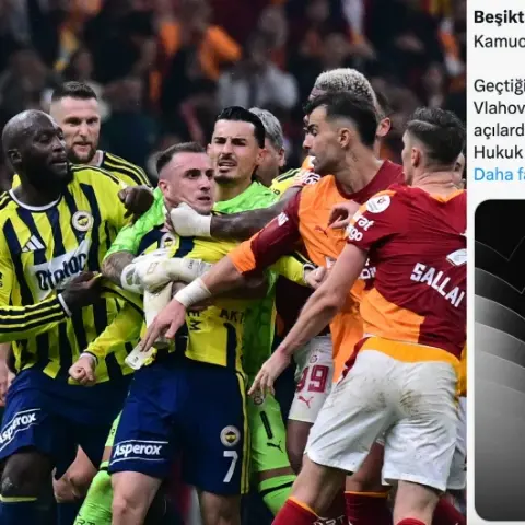 Vlahovic'i yaktınız derbideki kavgayı sakladınız" Beşiktaş'tan çifte standart tepkisi