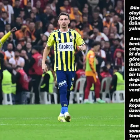 Mert Hakan Yandaş'tan derbi sonrası açıklama: Özür dilerim!