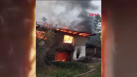 Bartın'da odunlukta çıkan yangın evi kullanılamaz hale getirdi