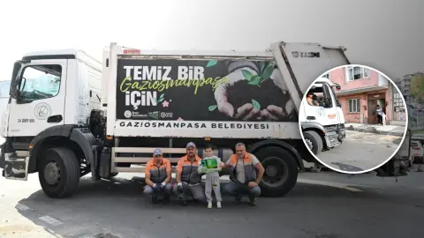 Gaziosmanpaşa'da 5 yaşındaki Kayra bir yıldır pencereden izlediği kamyona bindi: "El sallıyordum, görmüyorlardı