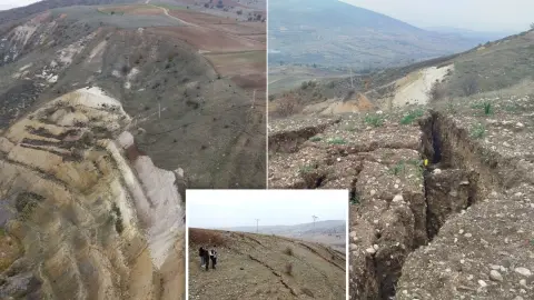 Yozgat'ta korkutan çökme! 4 bin 875 metrelik alan yarıldı: Valilikten bölge halkına acil uyarı