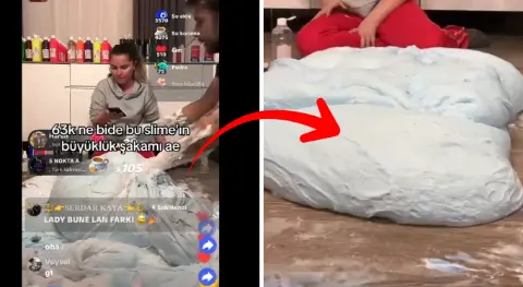 TikTok'ta dev slime yapıldı! 65 bin kişi canlı izledi: TikTok'ta bu videolarla ne kadar para kazanıyorlar?