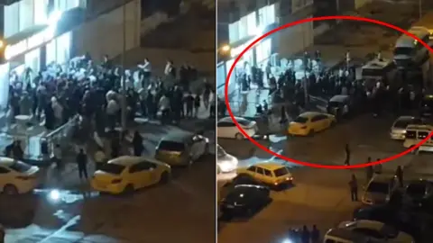 Mardin'de nişan töreninde gelin ve damat tarafı birbirine girdi: Sandalyelerin havada uçuştuğu o anlar kamerada