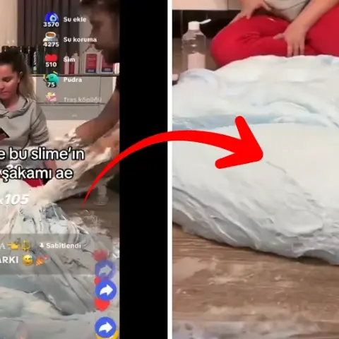 TikTok'ta dev slime yapıldı! 65 bin kişi canlı izledi: TikTok'ta bu videolarla ne kadar para kazanıyorlar?
