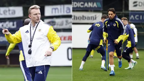 Fenerbahçe Göztepe maçı hazırlıklarını gerçekleştirdi: İsmail Kartal sonrası Dirk Kuyt idmanda