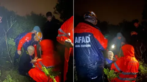 Bursa'da yürek ısıtan anlar: Mantar toplarken kaybolan yaşlı çifti jandarma sırtında böyle kurtardı