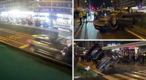Tekirdağ'da feci kaza: Park halindeki araca çarpıp takla attı