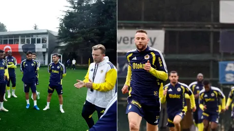 Fenerbahçe, Göztepe maçı için çalışmalara devam etti: Dirk Kuyt takıma seslendi