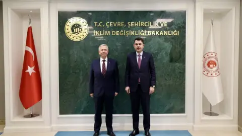 Bakan Kurum, Mansur Yavaş ile Görüştü