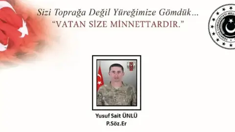 Şehit Piyade Sözleşmeli Er Yusuf Sait Ünlü’nün Aydın’da yaşayan ailesine acı haber verildi