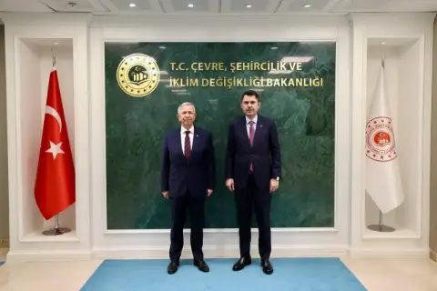 Bakan Kurum, Mansur Yavaş ile Görüştü