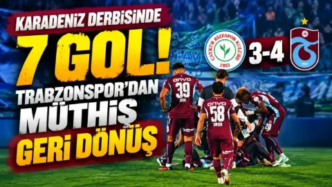 Karadeniz derbisinde gol yağmuru! 8 dakikada maçı çevirdiler