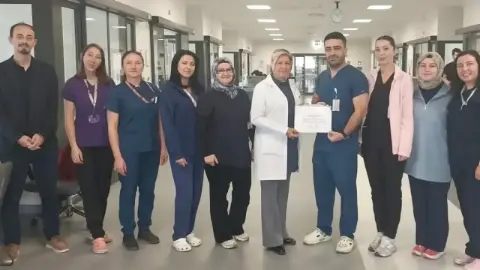 Kütahya Şehir Hastanesi'nde el hijyeni teşekkürü Dahiliye Yoğun Bakım'a verildi