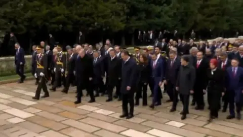 Cumhurbaşkanı Erdoğan ve devlet erkanı Anıtkabir'de
