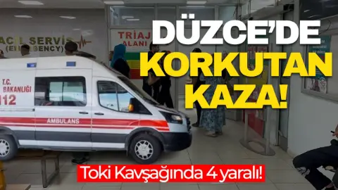 TOKİ kavşağında kaza paniği! 4 kişi yaralandı