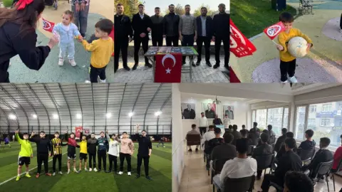 Gençler sporda, çocuklar bayrak sevgisinde buluştu