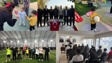 Gençler sporda, çocuklar bayrak sevgisinde buluştu