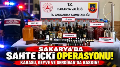 Sakarya'da Sahte İçki Operasyonu