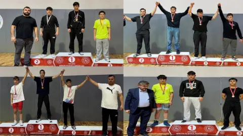 Akyazıda güreş il birinciliği müsabakaları tamamlandı işte dereceye giren sporcular