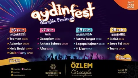 Aydınfest Gençlik Festivali ertelendi