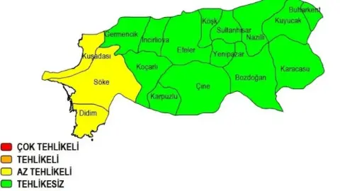 Aydın’ın batısına kuvvetli yağış uyarısı