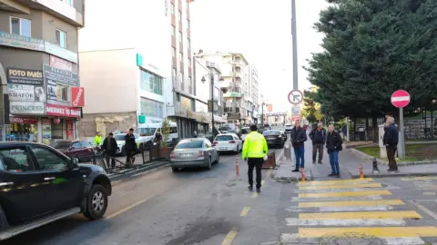 Atatürk Bulvarı’nda korkutan kaza!