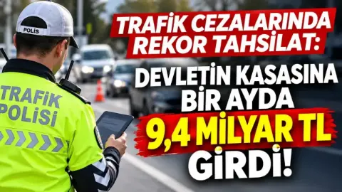 Trafik Cezalarında Rekor Tahsilat: Devletin Kasasına Bir Ayda 9,4 Milyar TL Girdi!