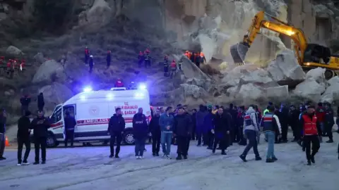 Kapadokya'da çöken peribacasının enkazında bir kişinin daha cansız bedenine ulaşıldı! Can kaybı 3'e çıktı