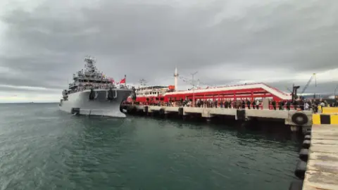 Tekirdağ’da TCG Işın gemisi ziyarete açıldı