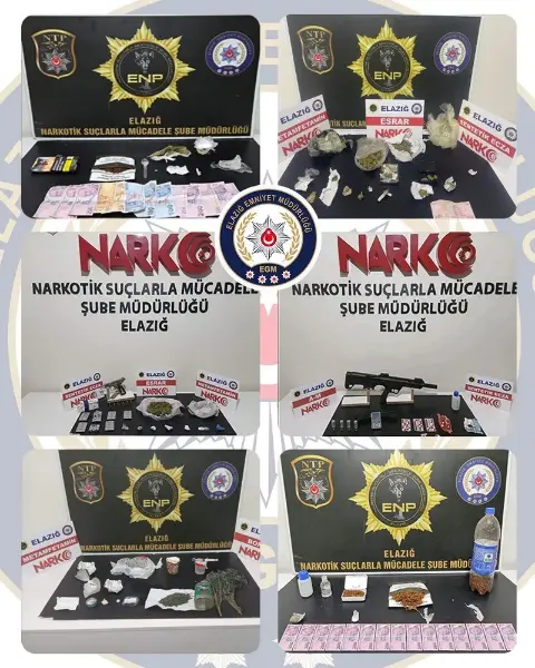 Elazığ'da Narkotik Operasyonu 8 Şüpheli Tutuklandı