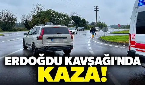 Erdoğdu Kavşağı'nda kaza: 2 yaralı