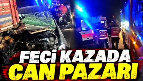 Feci Kaza! Panelvan kamyonun altına girdi