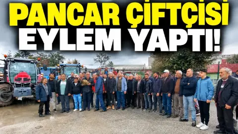 Pancar çiftçisi eylem yaptı