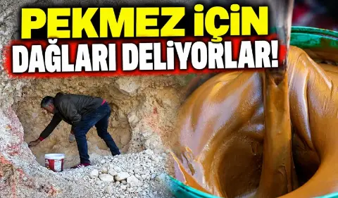 Pekmez için dağları deliyorlar