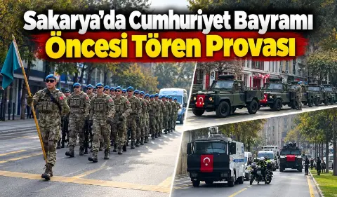 Sakarya'da Cumhuriyet Bayramı İçin Kapsamlı Tören Provası