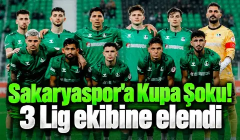Sakaryaspor’a kupada şok