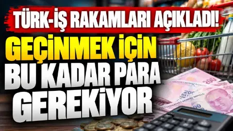 Türk İş rakamları açıkladı! Geçinmek için bu kadar para gerekiyor