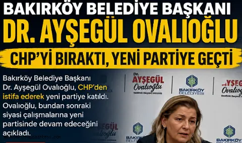 Operasyon Günü Başkan Dr.ayşegül Ovalıoğlu Chp'den İstifa Edip Yeni Partiye Geçti