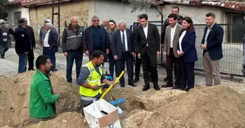 İbriktepe Köyü'nde Doğal Gaz Hattı Çalışmaları Denetlendi