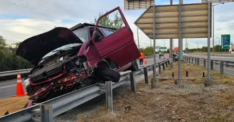 Edirne’de Otogar Kavşağı’nda Korkutan Kaza