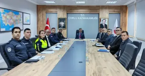 Çorlu’da İşletmelerin Denetimi ve Kent Güvenliği Değerlendirildi