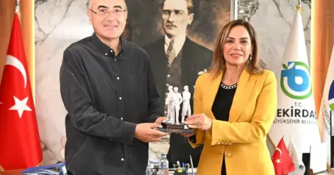 Candan Yüceer, Sunay Akın’ı Belediyede Ağırladı
