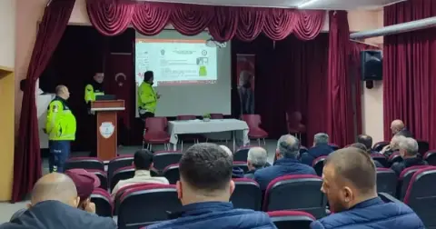 Vize'de Okul Servis Şoförlerine Güvenli Ulaşım Eğitimi