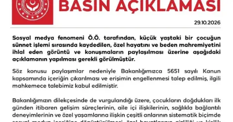 Bakanlıktan Dijital Mahremiyet Müdahalesi: Sünnet Görüntülerine Engel
