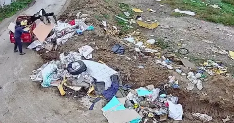 Çevreyi kirleten şahıs kameralardan tespit edildi