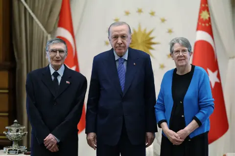 Aziz Sancar'ı kabul etti