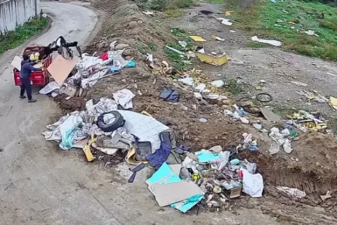 Çevreyi kirleten şahıs kameralardan tespit edildi
