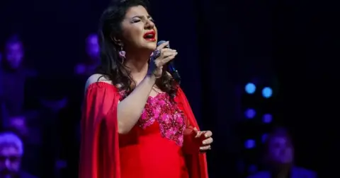 Bursa'da müzik dolu gece! Başkan Vekili Şahin Biba ve Davut Gürkan sahneye çıktı