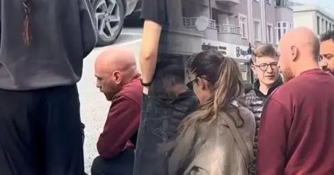 Kazaya karışan Furkan Kızılay'dan yaralanan sürücüye ilk müdahale